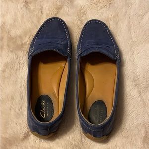 Navy Blue Clarks Loafers